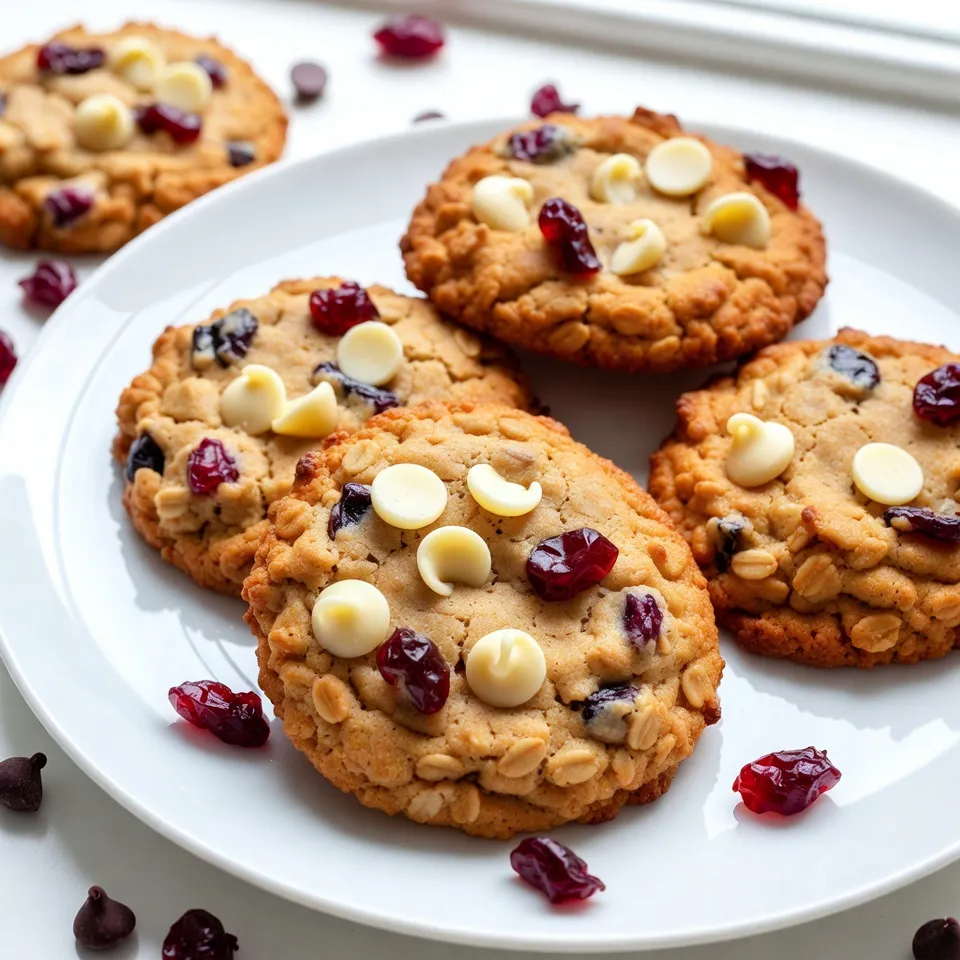 Oatmeal Cranberry White Chocolate Cookies Delight
