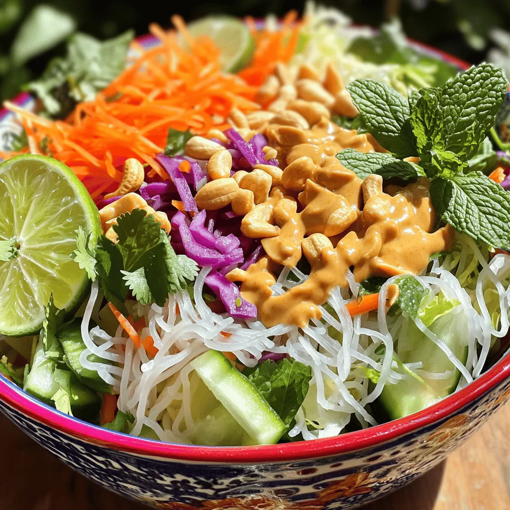 Spring Roll Salad with Peanut Sauce Delightful Recipe