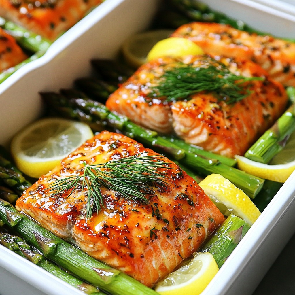 Meal Prep Salmon and Asparagus Tasty Ready-to-Eat Dish