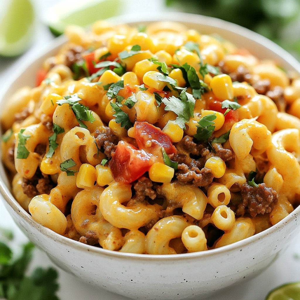 One-Pot Taco Mac and Cheese Simple Creamy Meal