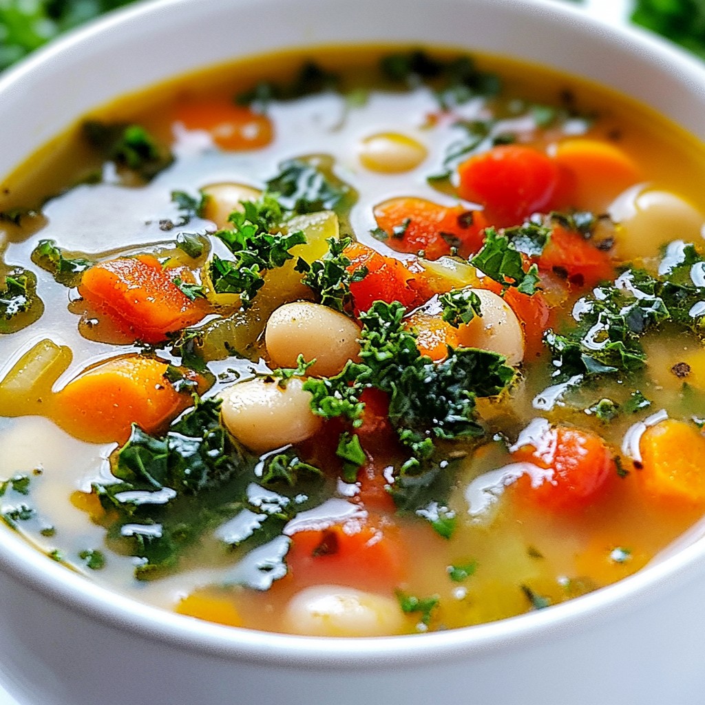 Vegan Tuscan White Bean Kale Soup Rich and Hearty Dish