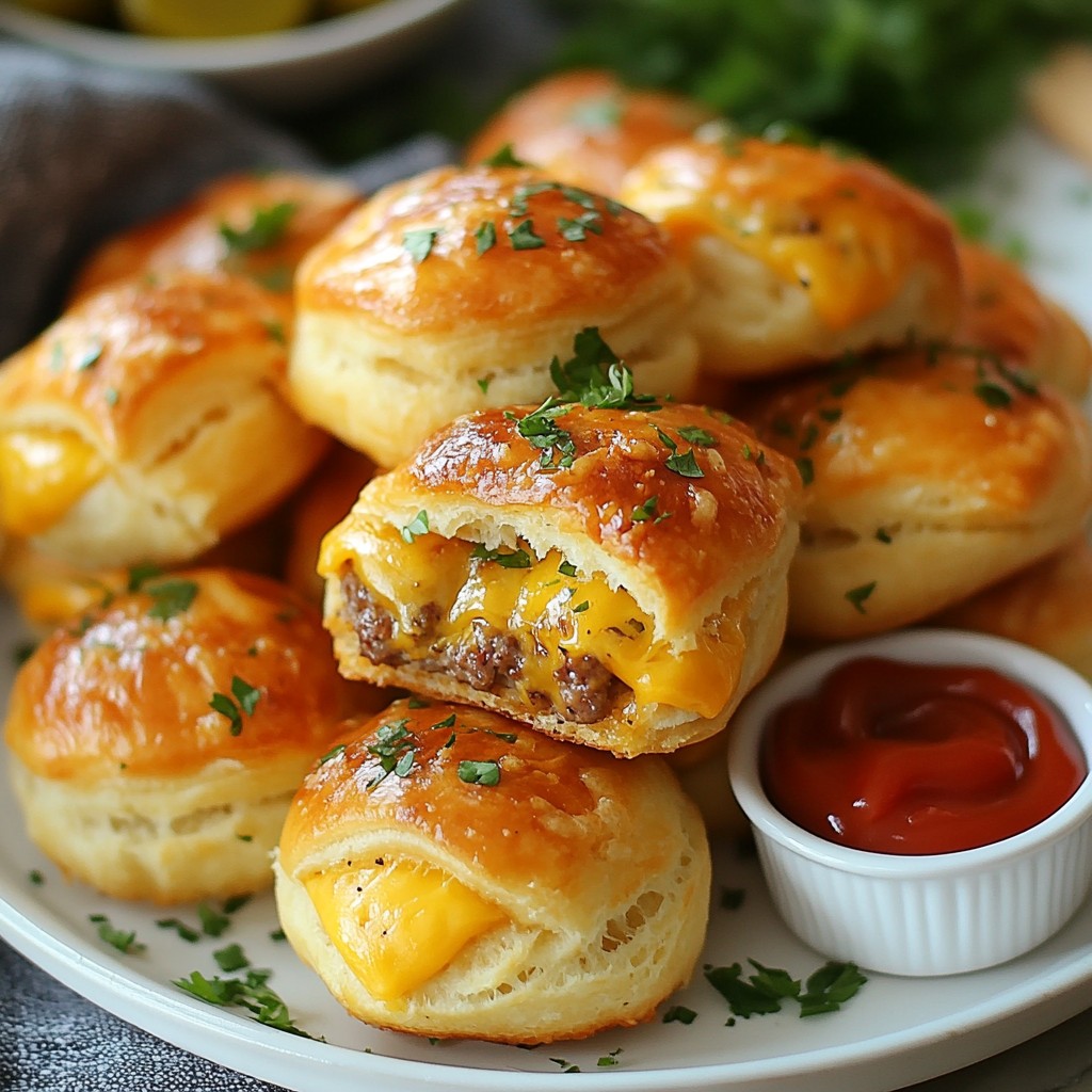 Garlic Parmesan Cheeseburger Bombs Flavorful Bite Size