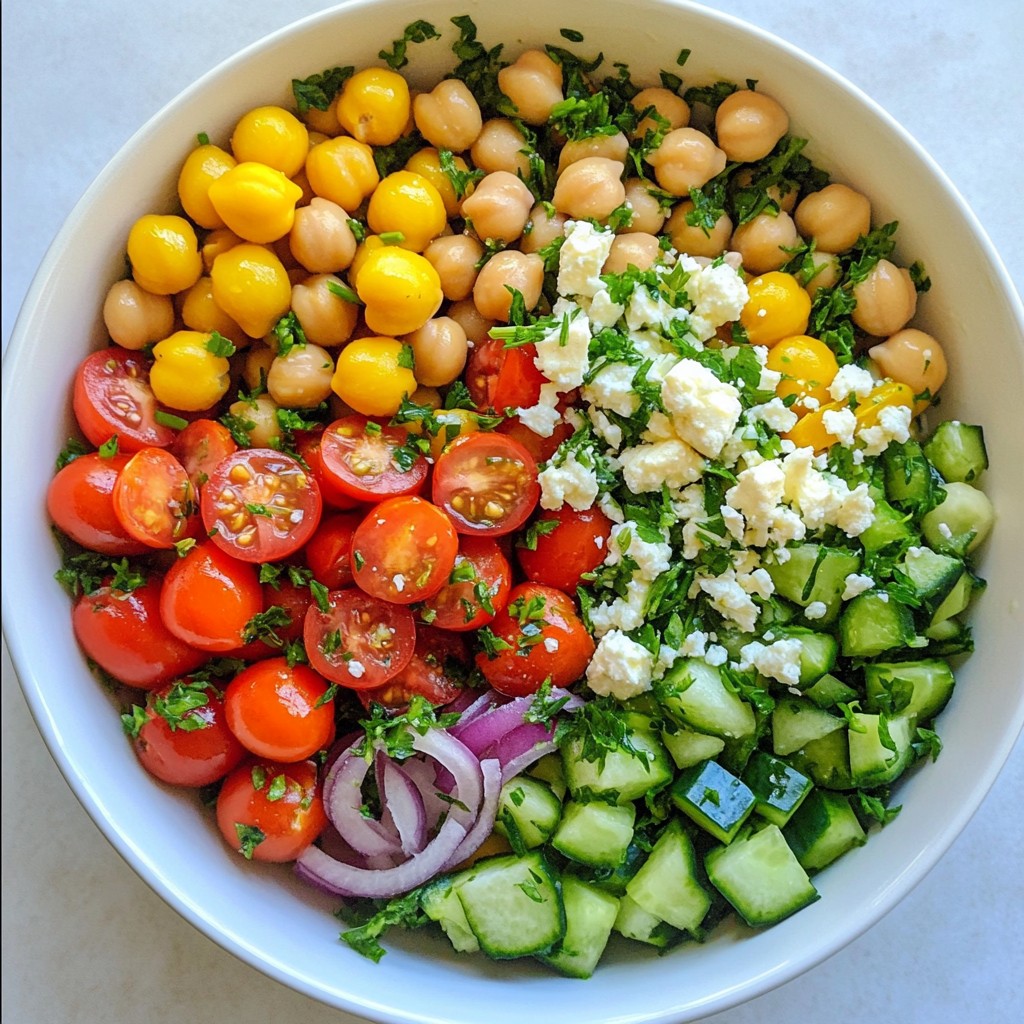 Mediterranean Chickpea Salad with Lemon Vinaigrette Delight