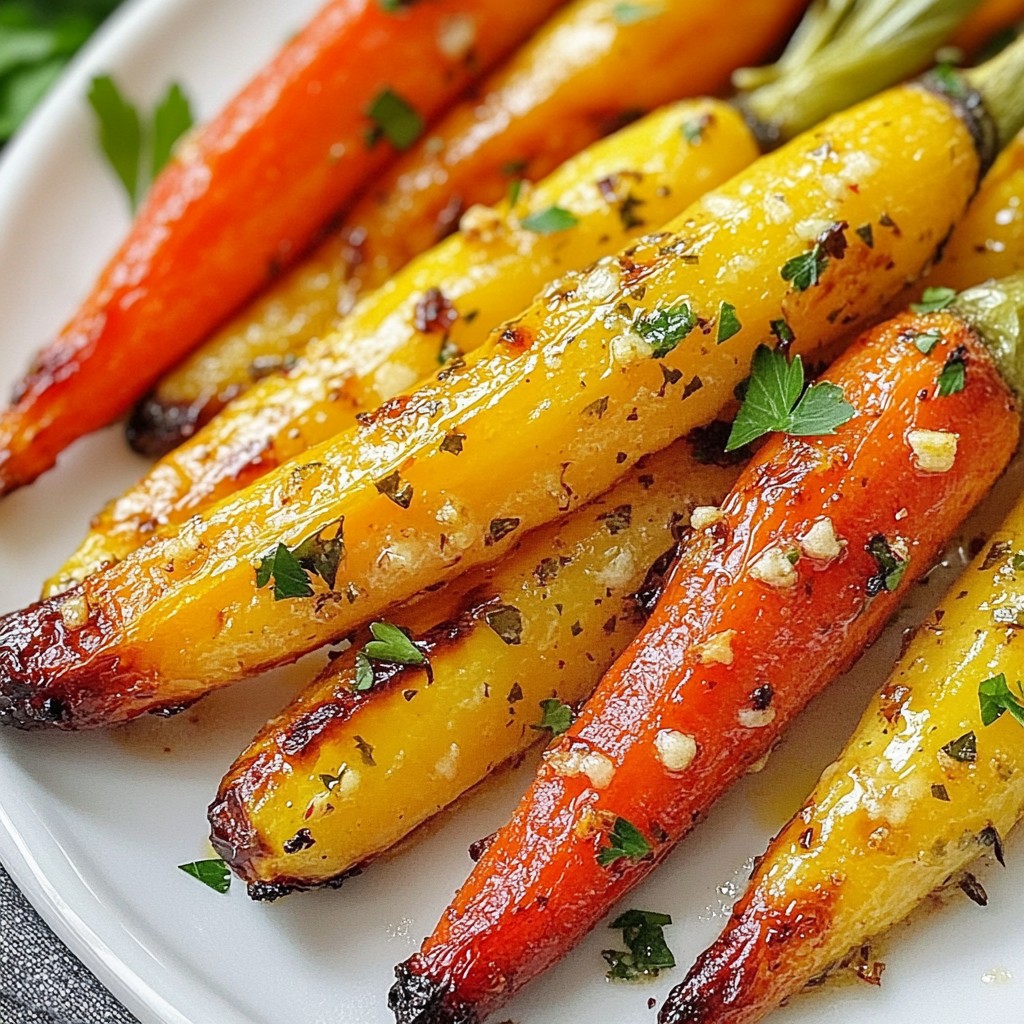 Garlic Butter Herb Roasted Carrots Delightful Side Dish