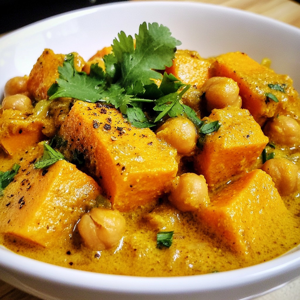 Sweet Potato and Chickpea Curry Flavorful Delight
