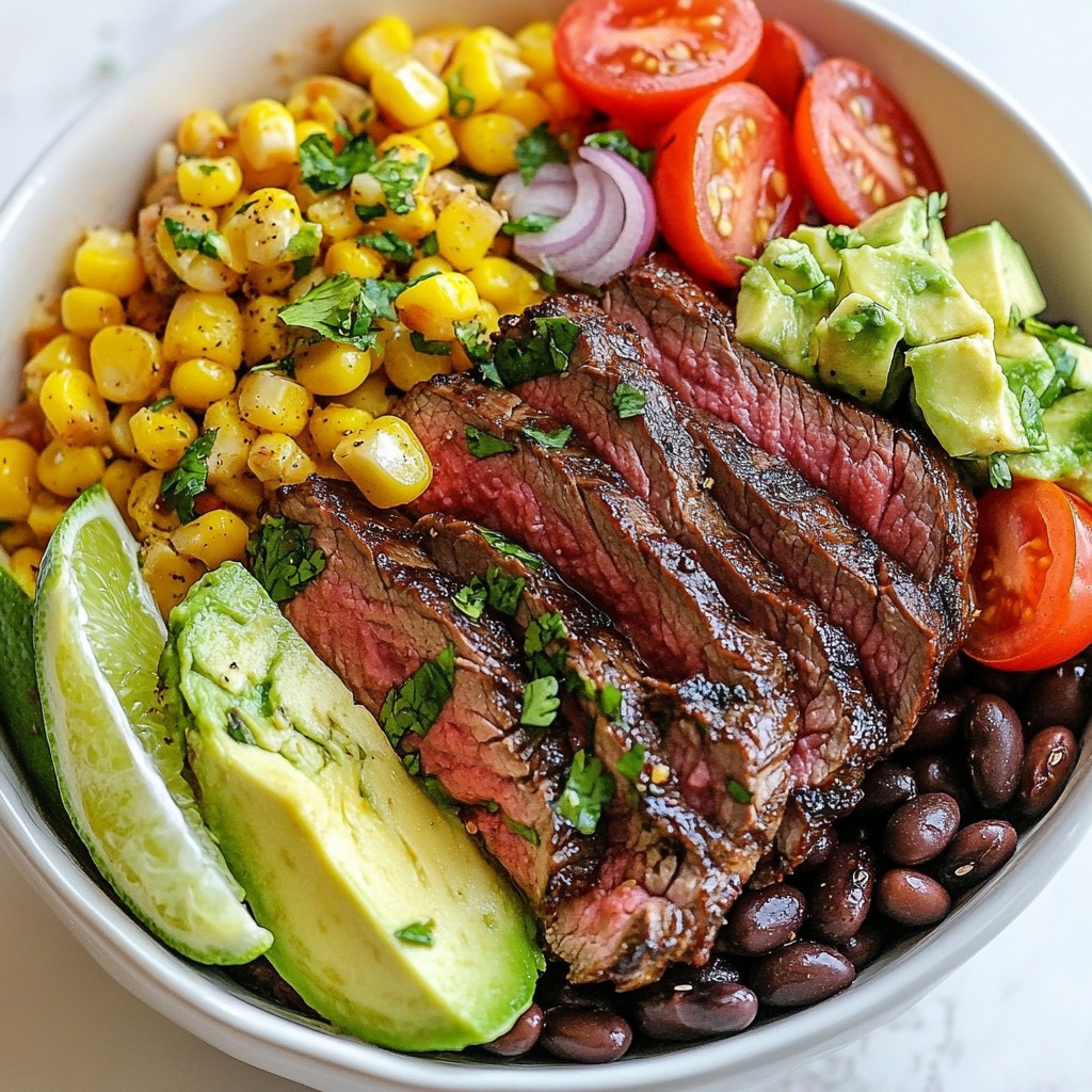 Savory Steak Avocado Corn Bowl Easy and Fresh Meal