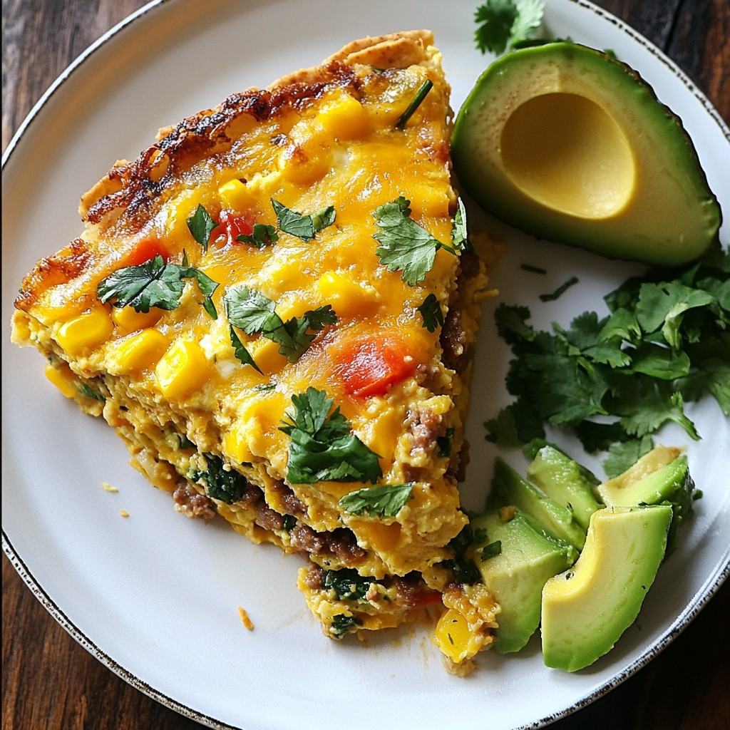 Tortilla Quiche Breakfast Bake Easy and Filling Dish