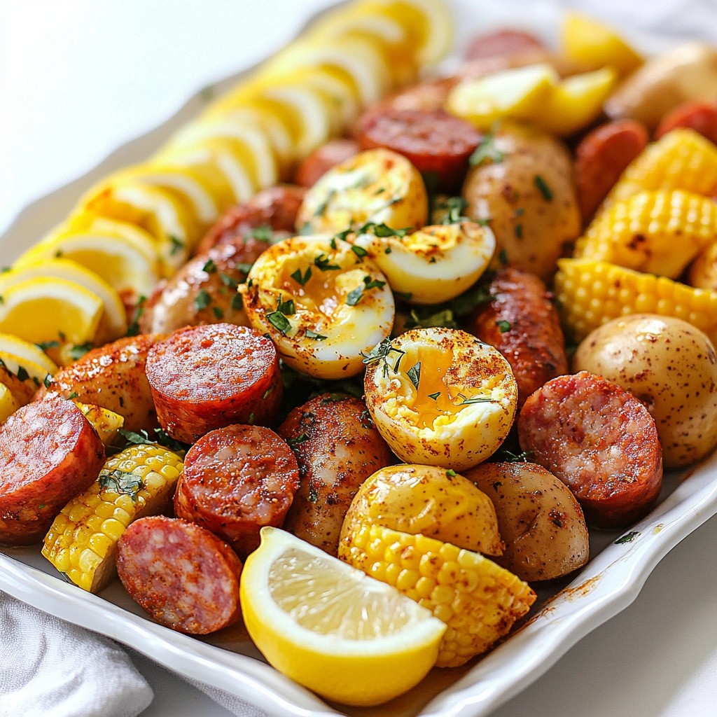 Cajun Sausage Egg Boil Flavorful Family Delight