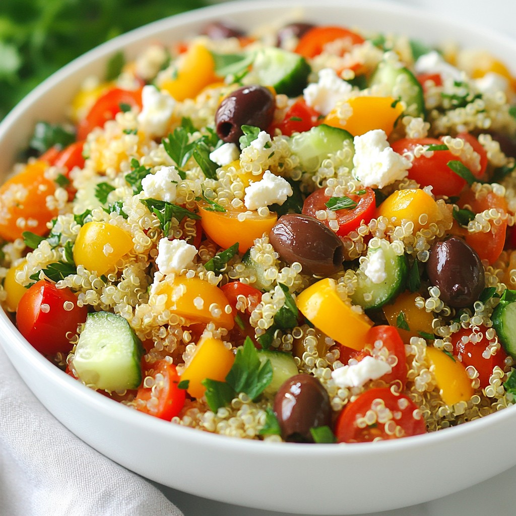 Mediterranean Quinoa Salad Healthy and Fresh Dish
