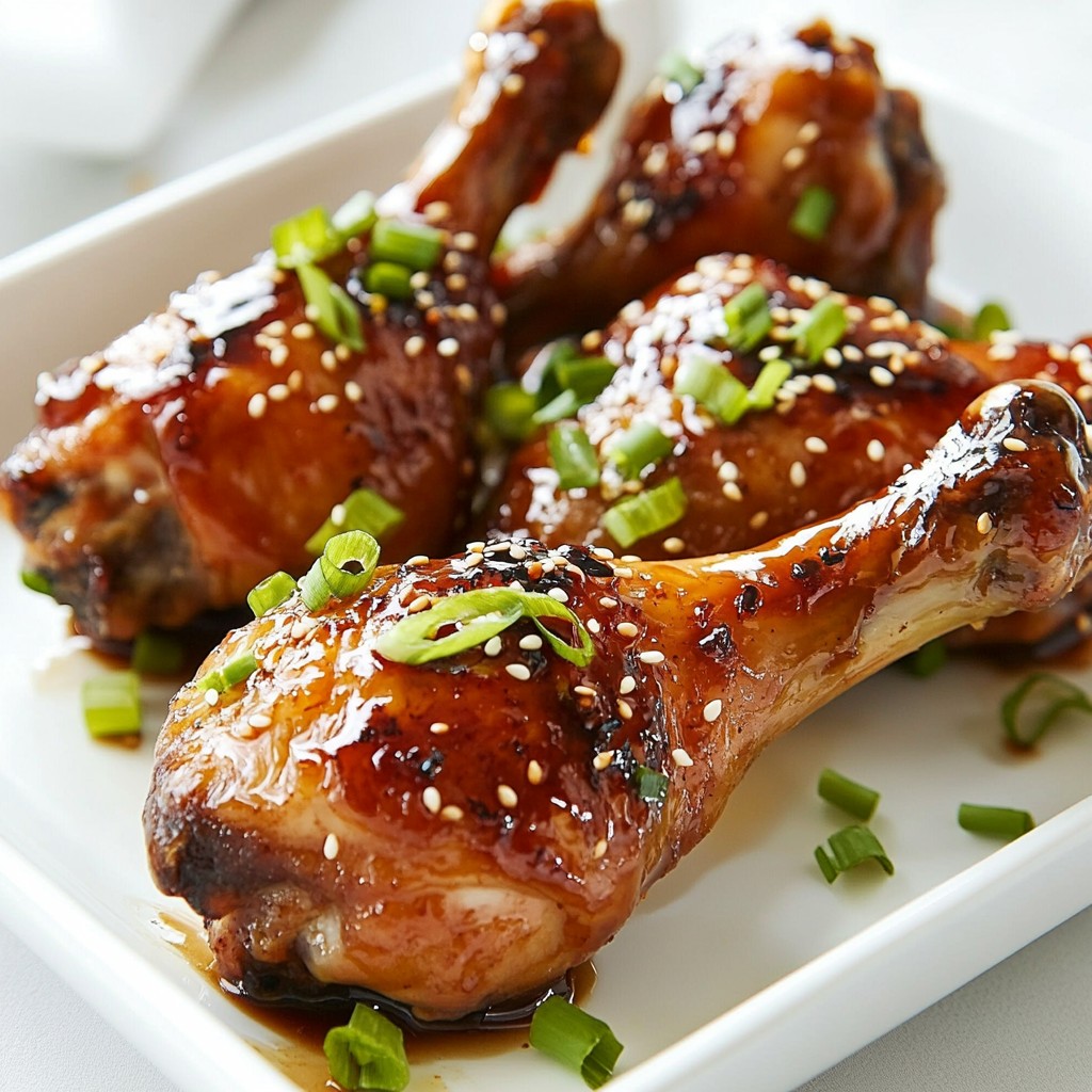 Sticky Glazed Chicken Drumsticks Tasty and Simple Recipe