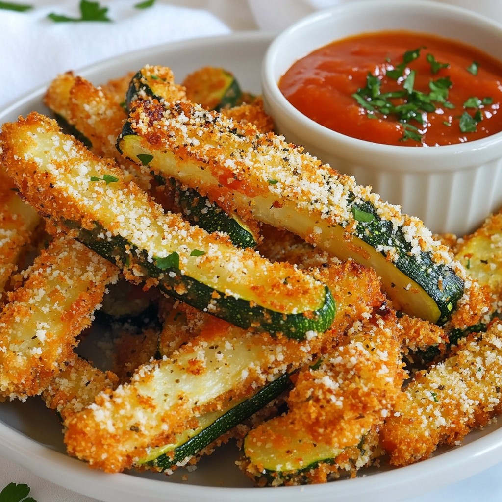 Air Fryer Parmesan Zucchini Fries Crispy Delight