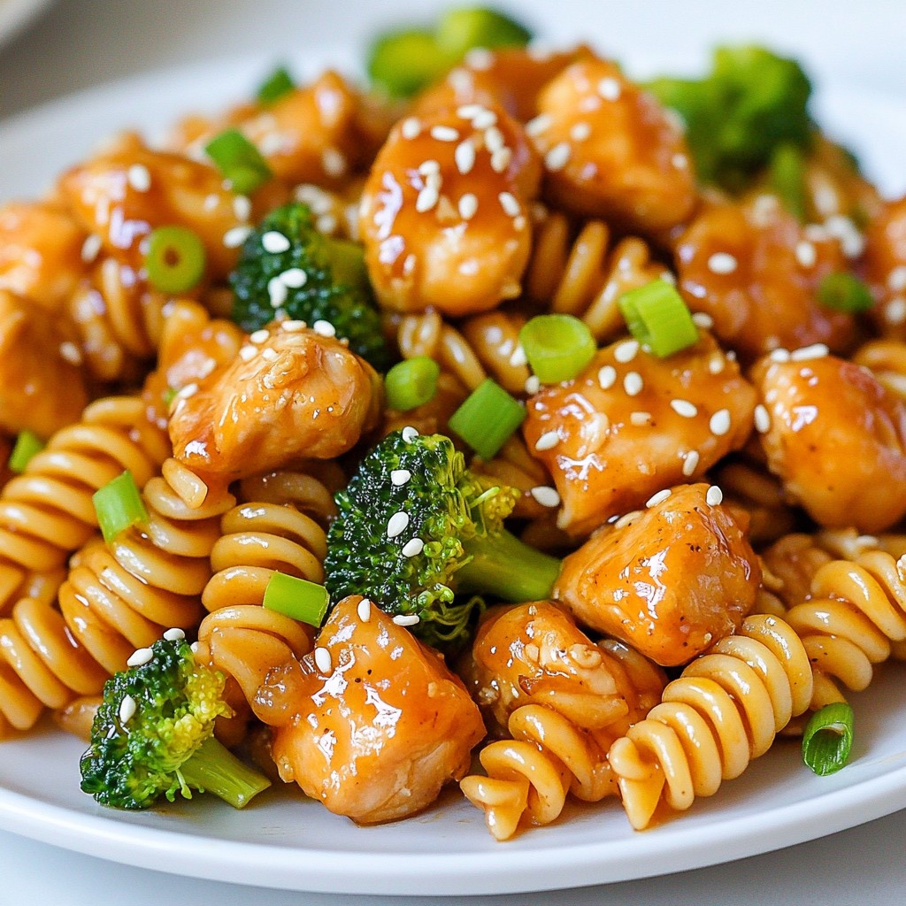 Honey Garlic Chicken Rotini Easy Weeknight Meal