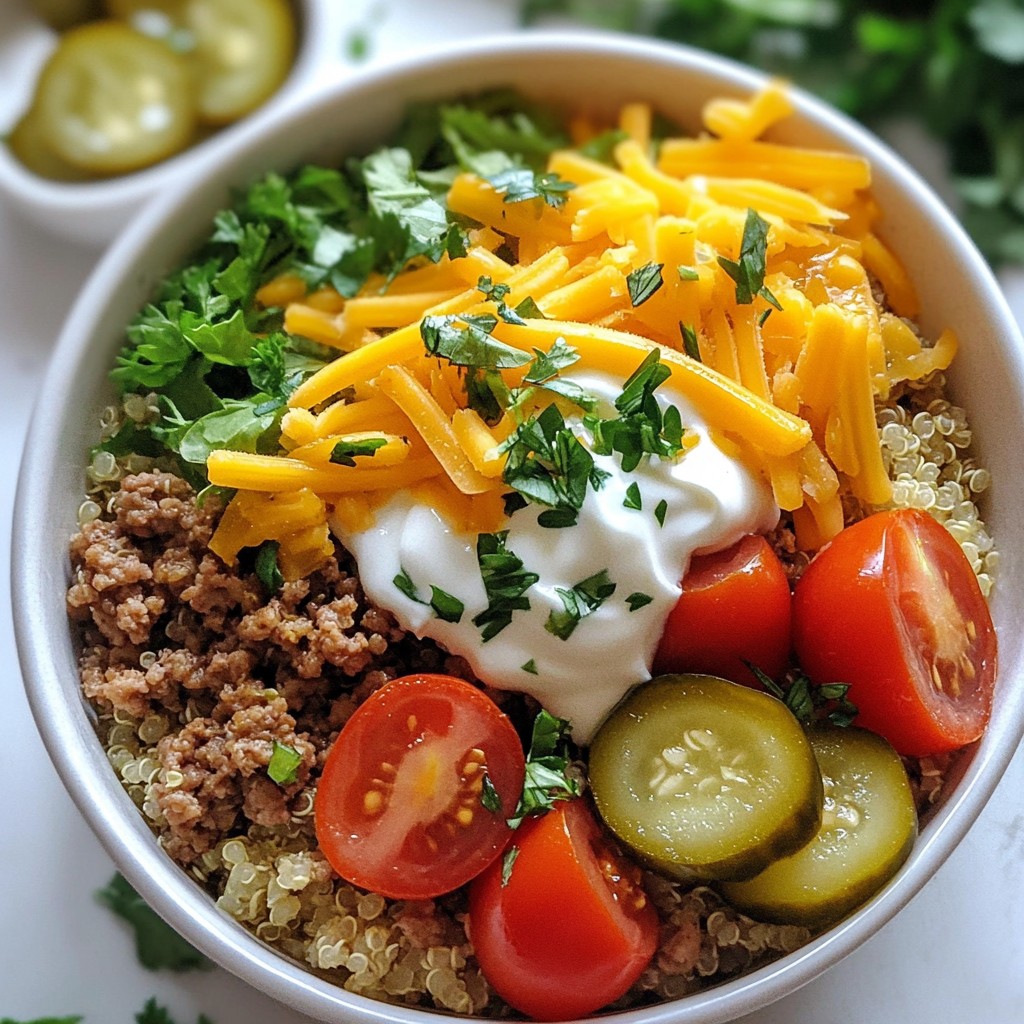 High Protein Cheeseburger Bowls Easy and Delicious Meal