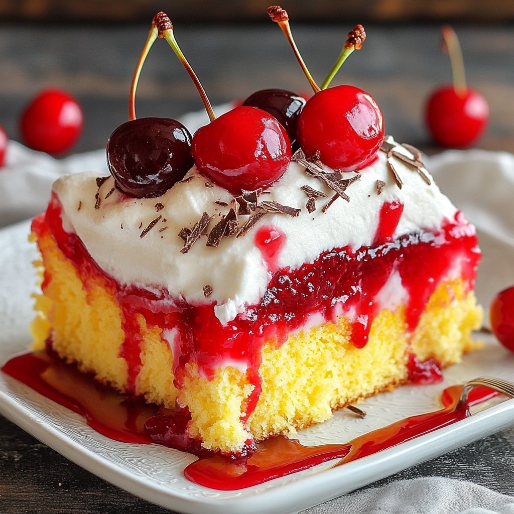 Cherry Poke Cake Delightful Dessert for Everyone