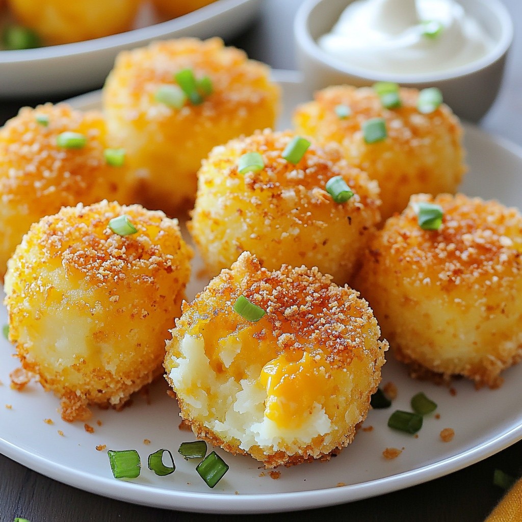 Cheesy Mashed Potato Bites Savory and Crispy Snack