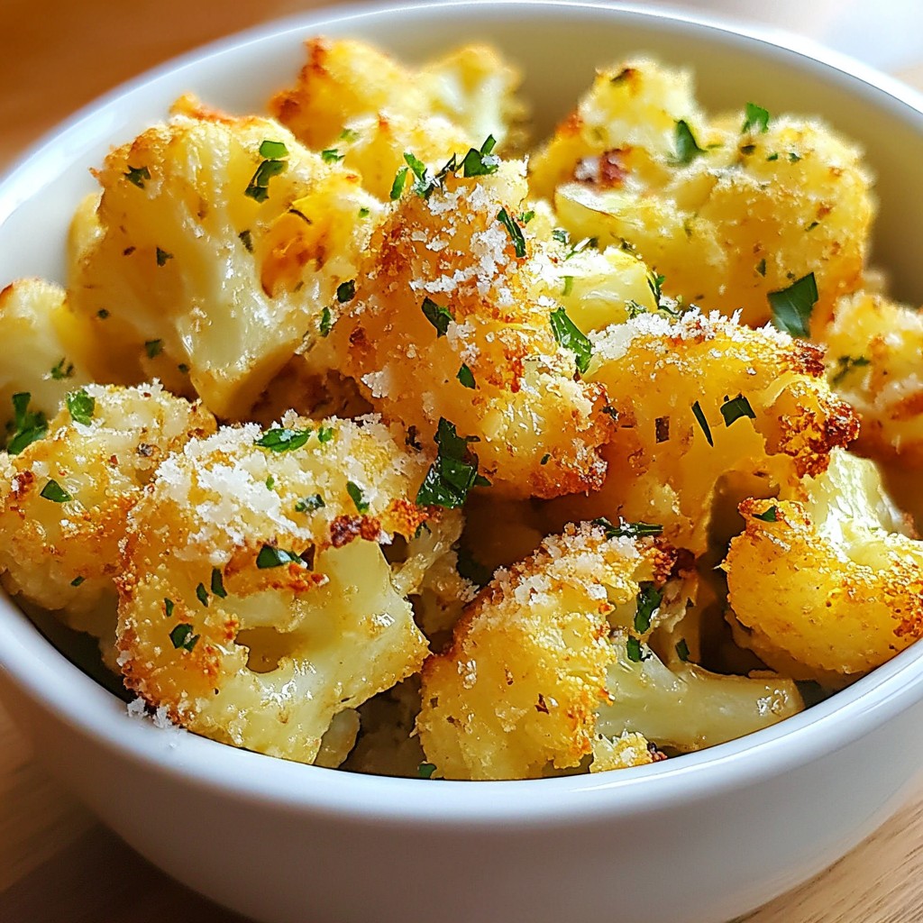 Garlic Herb Roasted Cauliflower Bites Simple Recipe
