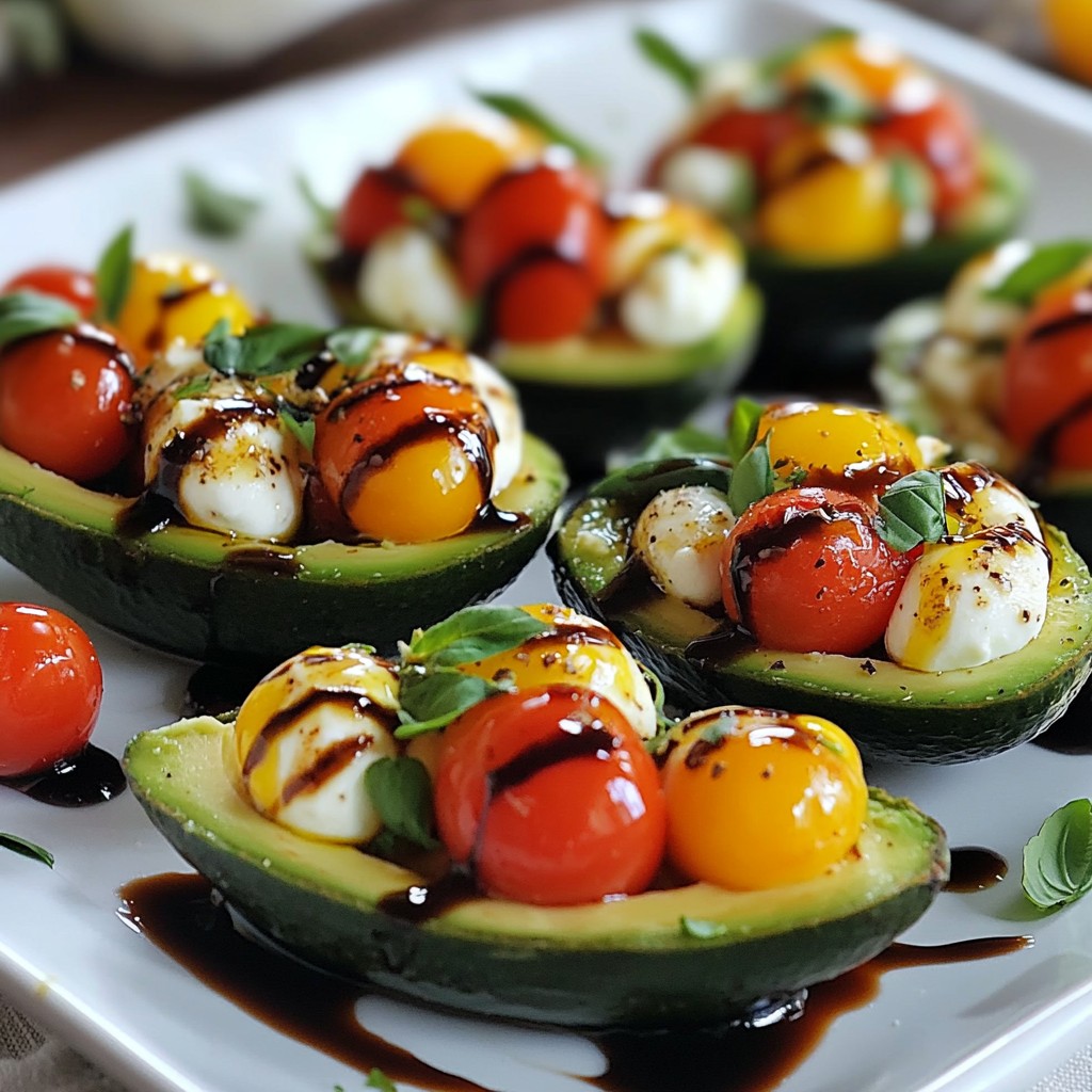 Caprese Stuffed Avocados Flavorful and Fresh Dish