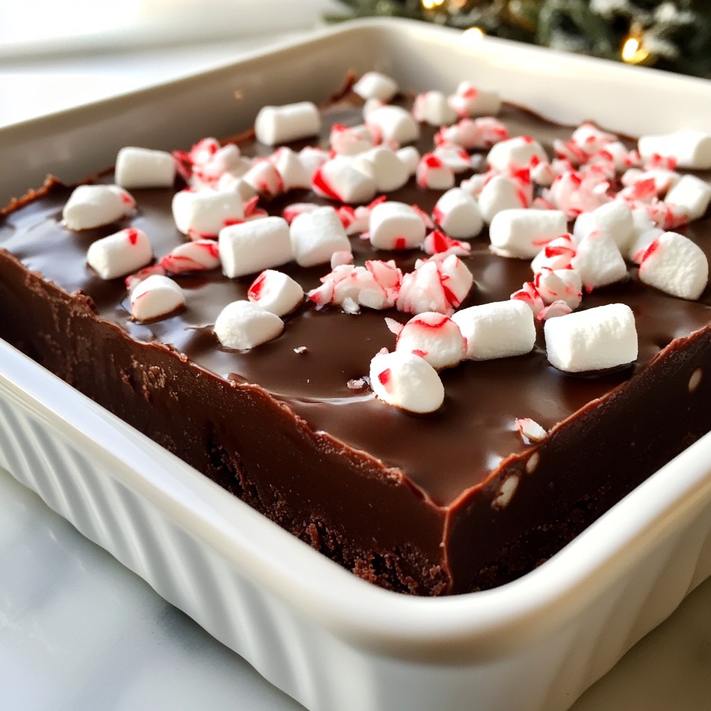 Peppermint Hot Chocolate Fudge Simple Holiday Treat