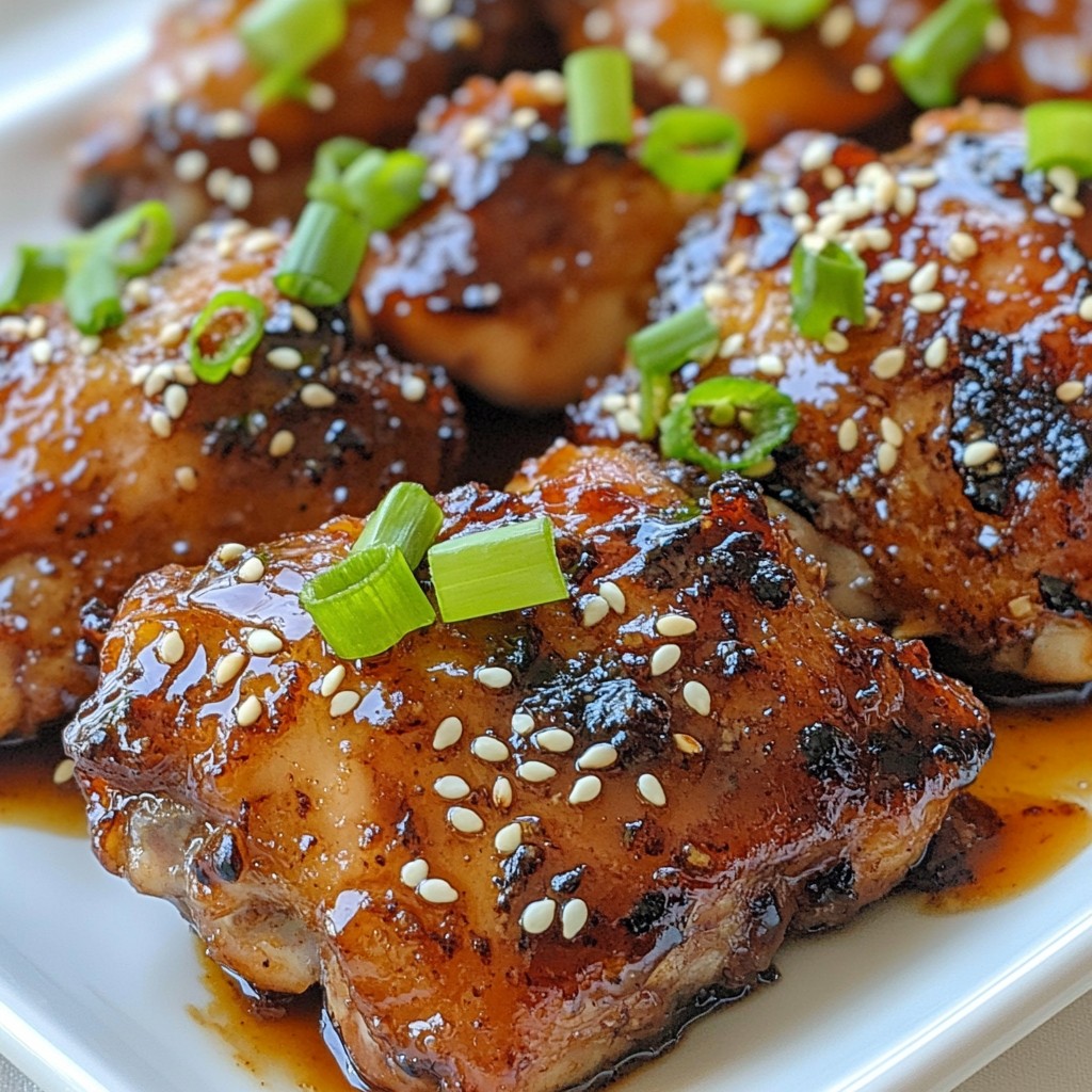 Sticky Sesame Chicken Thighs Flavorful Dinner Delight