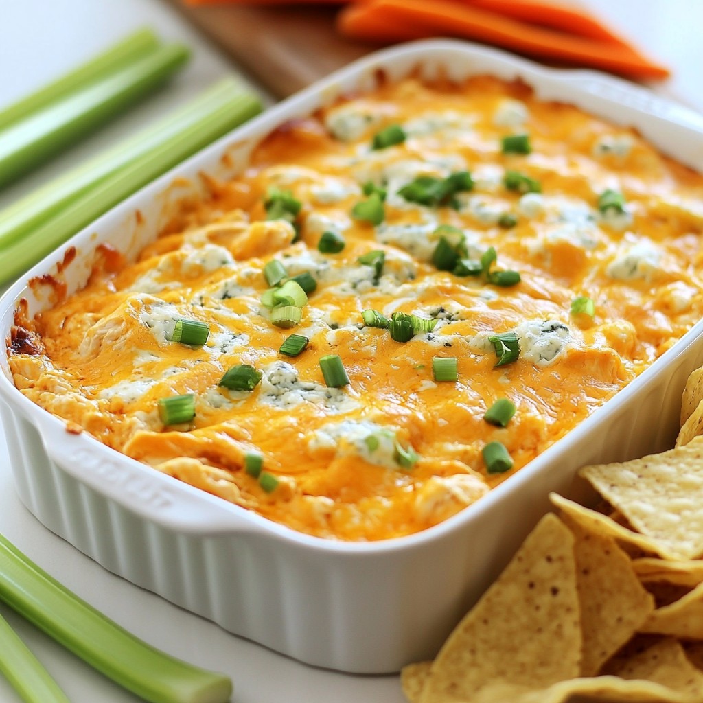 Loaded Buffalo Chicken Dip Perfect for Parties