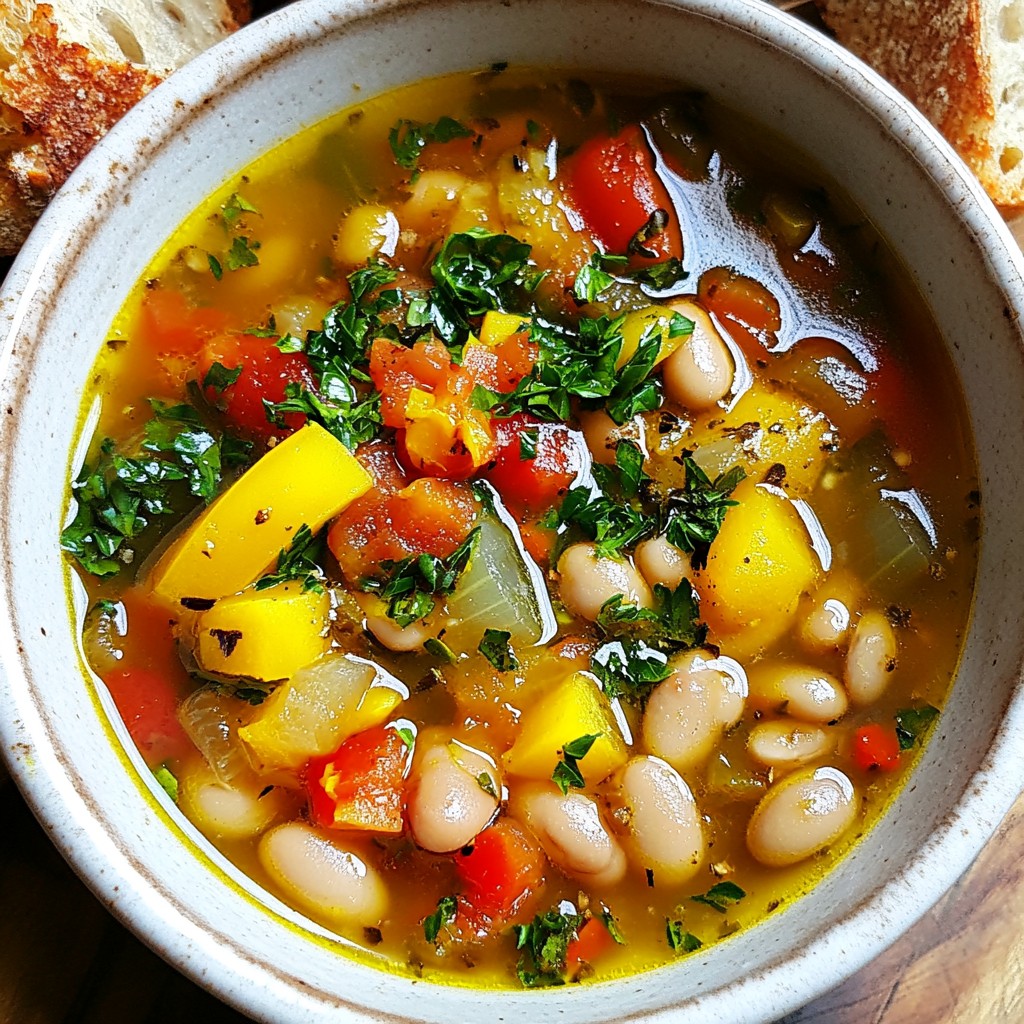 Sardinian Longevity Bean Soup Hearty and Flavorful Meal