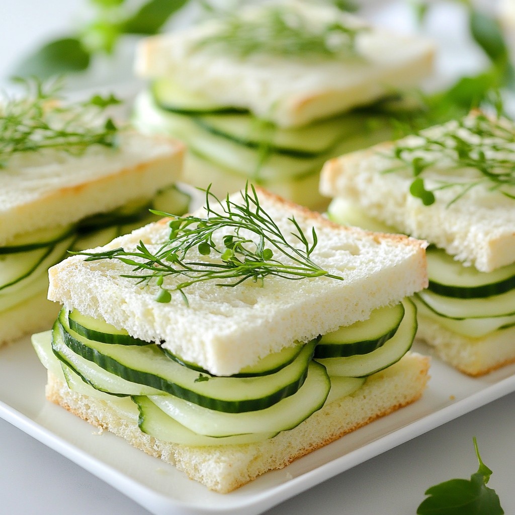 Cucumber Dill Tea Sandwiches Simple and Flavorful Bite