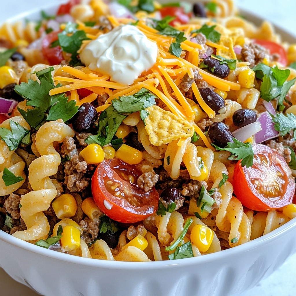 Taco Pasta Salad Flavorful and Easy Meal Idea