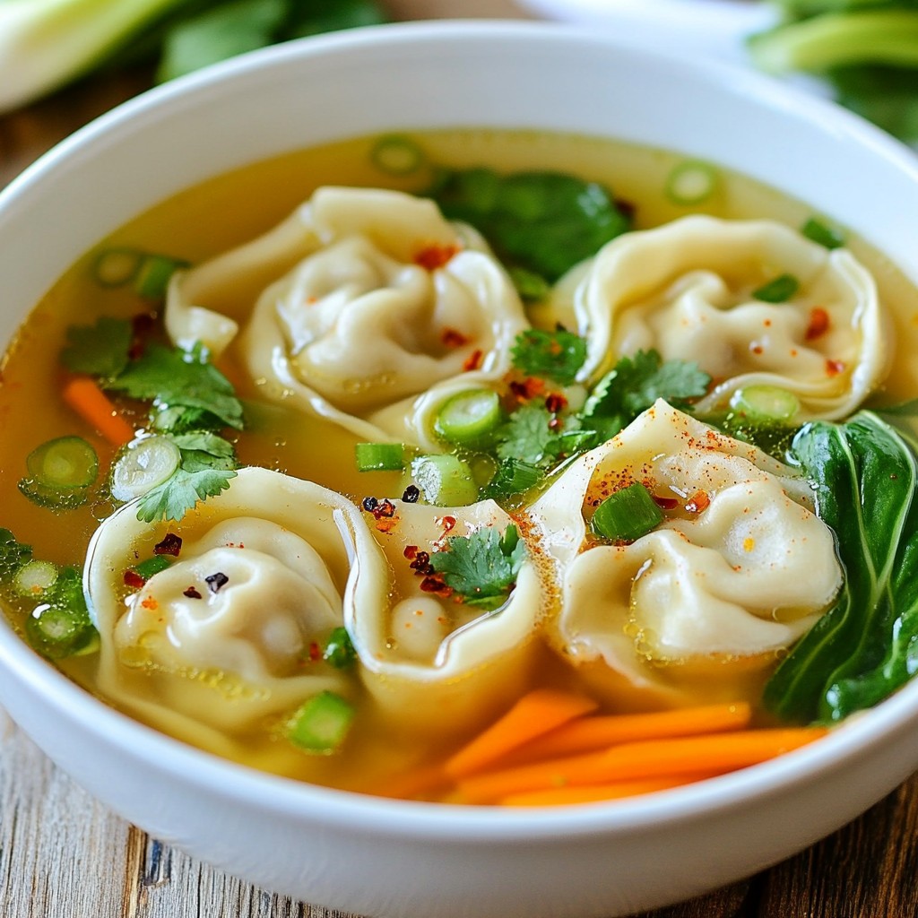Easy Wonton Soup Flavorful Comfort in a Bowl