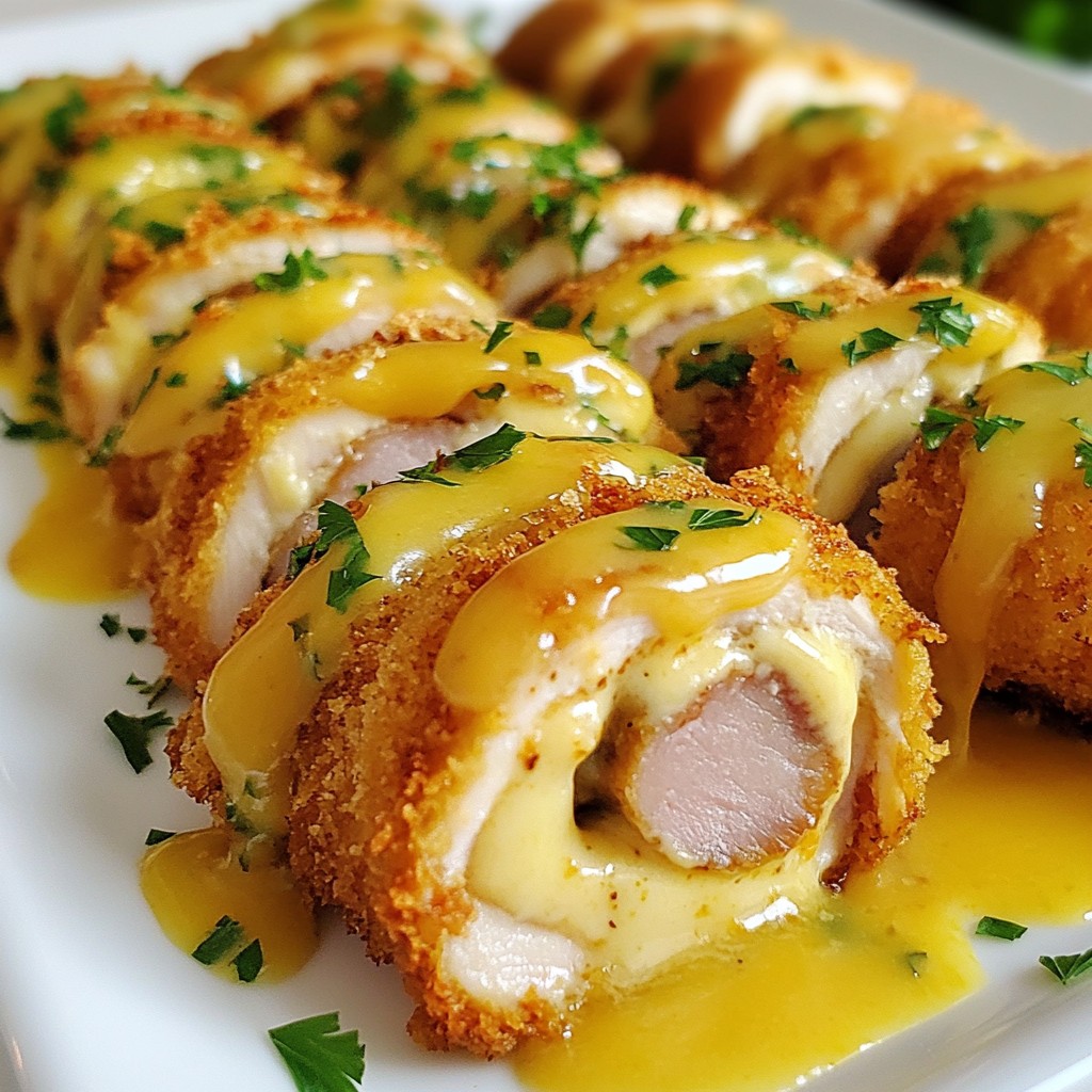 Chicken Cordon Bleu with Dijon Sauce Delightful Meal