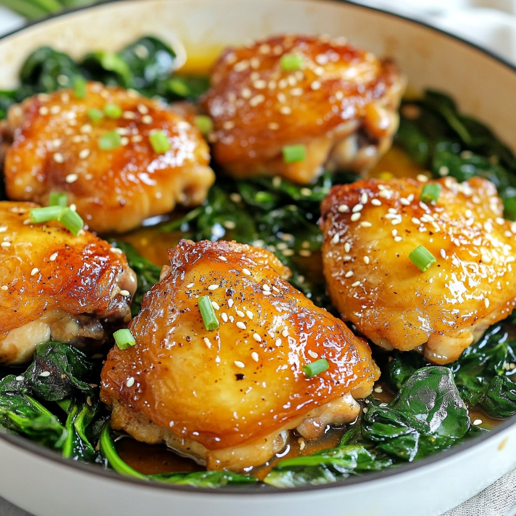 One-Pan Honey Garlic Chicken Thighs Easy Dinner Recipe
