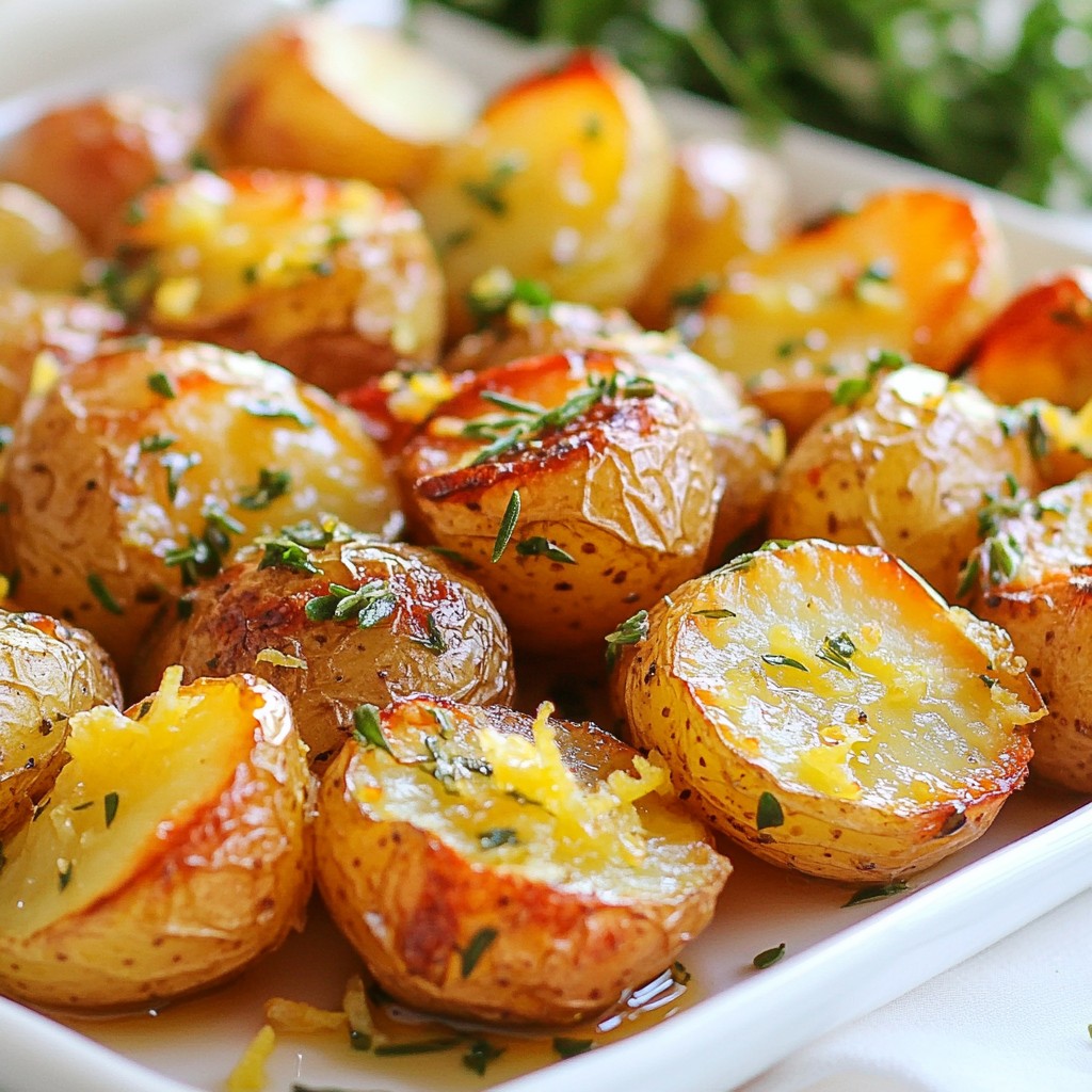 Garlic Herb Roasted Potatoes Perfectly Crispy Delight