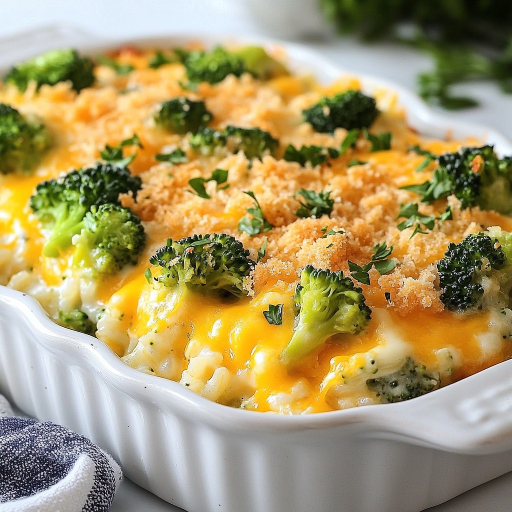 Cheesy Broccoli Rice Casserole Quick and Tasty Dish