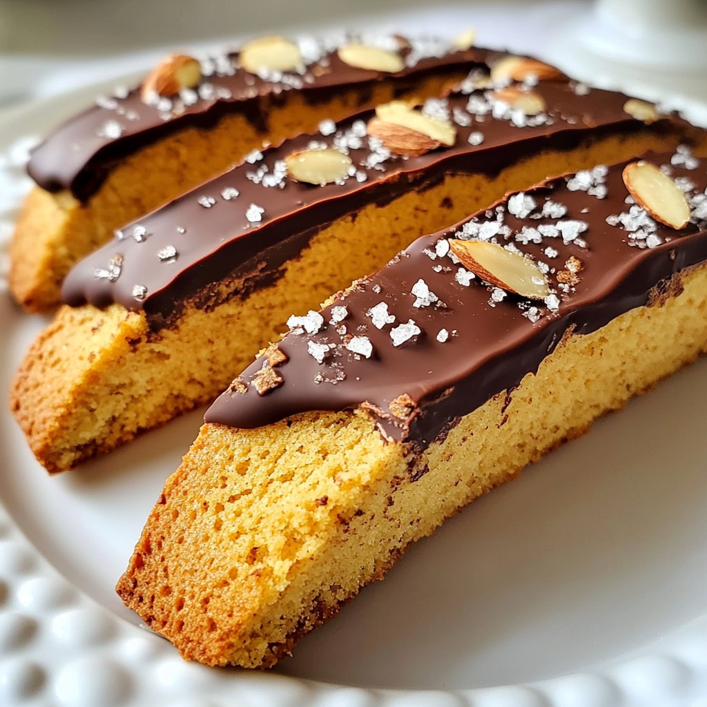 Chocolate Dipped Almond Biscotti Crispy and Delightful