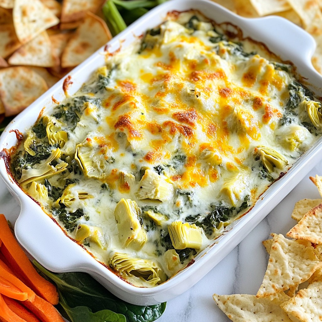 Cheesy Spinach Artichoke Dip Flavorful and Easy Recipe