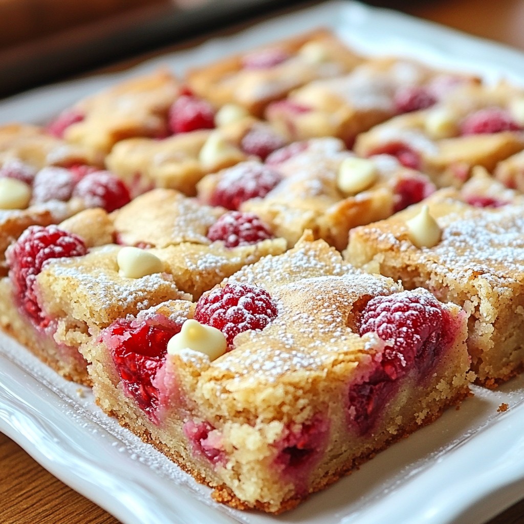 Raspberry White Chocolate Blondies Perfectly Sweet Treat
