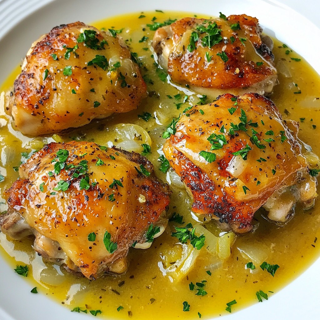 Smothered Chicken Thighs with Gravy Comfort Dish