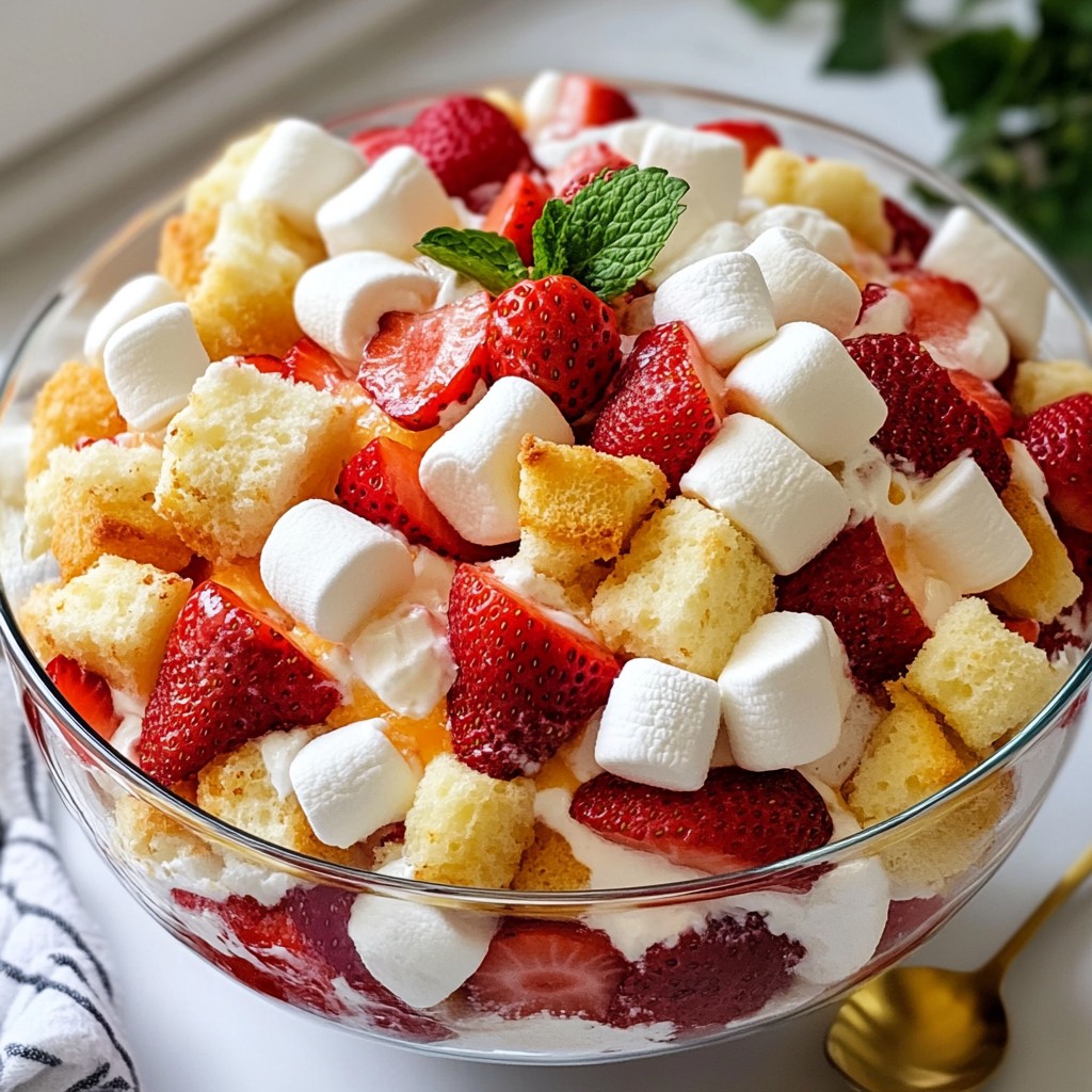 Strawberry Shortcake Fluff Salad Creamy Delight Recipe