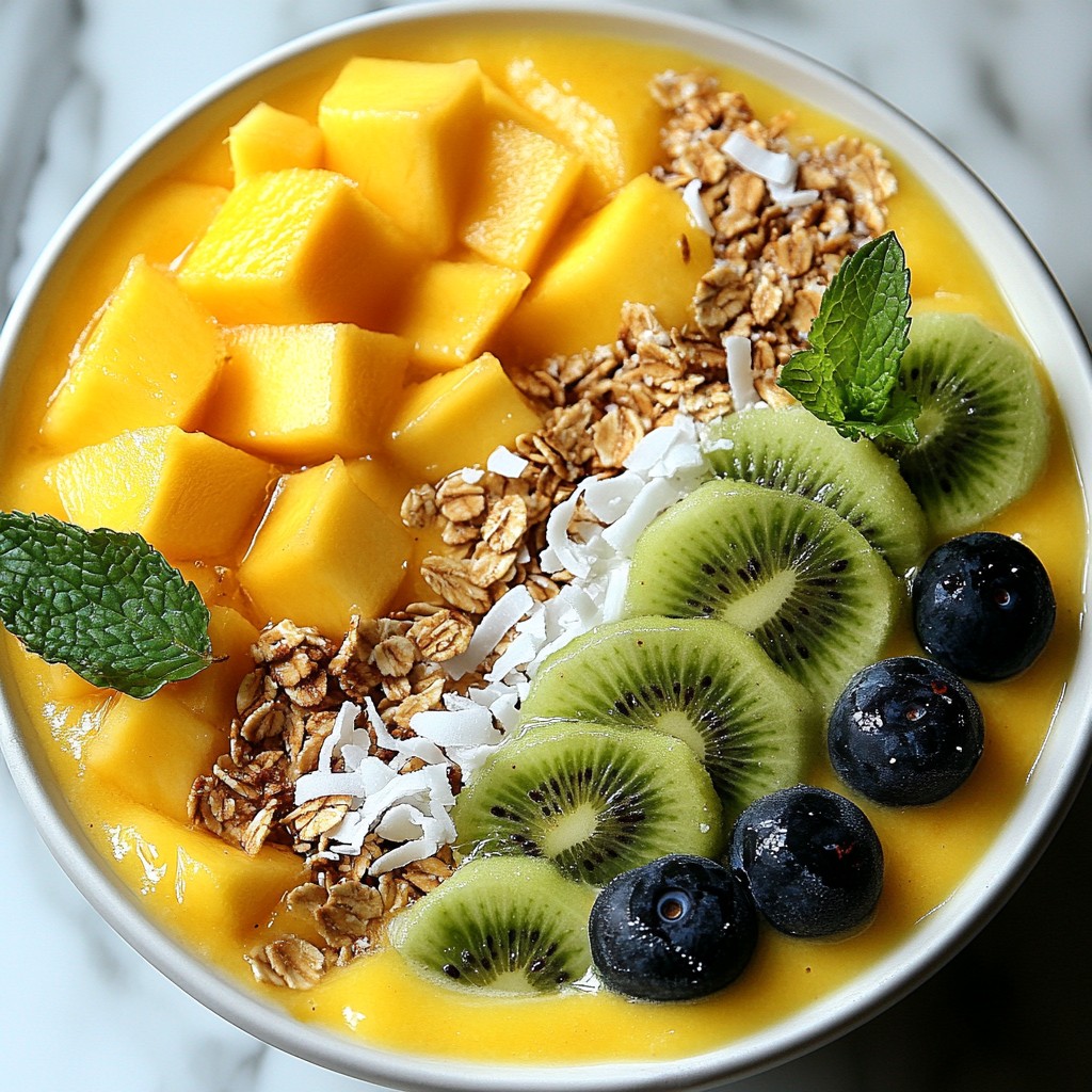 Tropical Breakfast Smoothie Bowl Refreshing and Nutrient-Packed