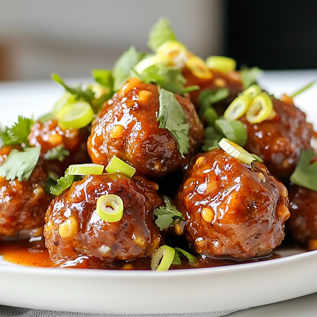 Savory Sweet Chili Glazed Meatballs Simple Recipe
