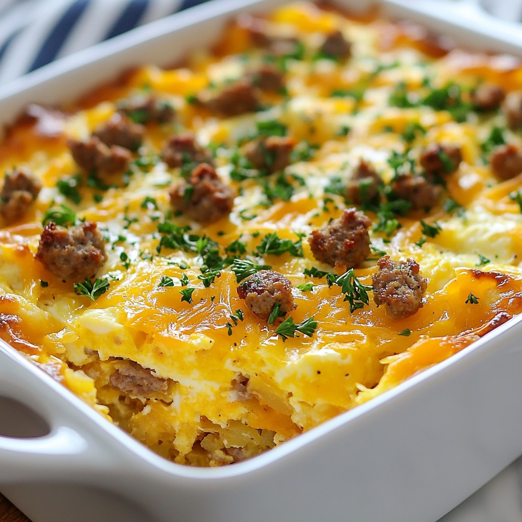 Easy Sausage Egg Casserole Quick and Tasty Recipe