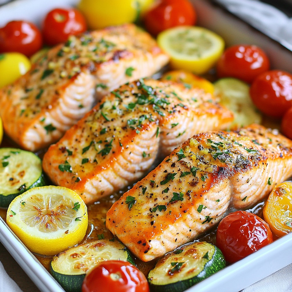 Sheet Pan Lemon Garlic Salmon Easy and Flavorful Meal