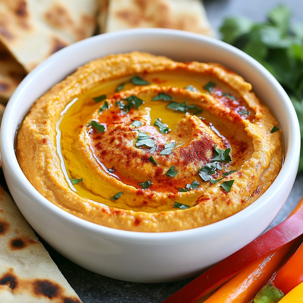 Roasted Red Pepper Hummus Flavorful and Easy Recipe