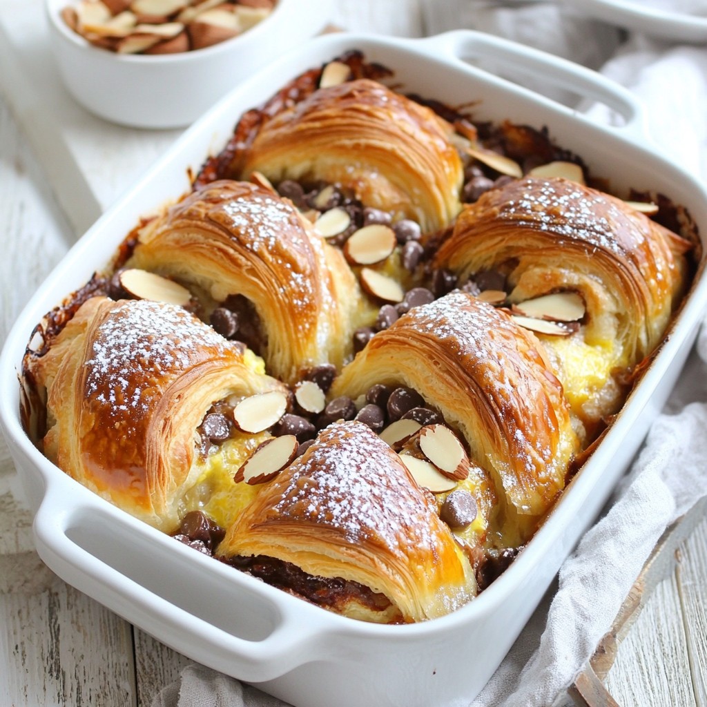 Chocolate Croissant Breakfast Bake Delight Recipe