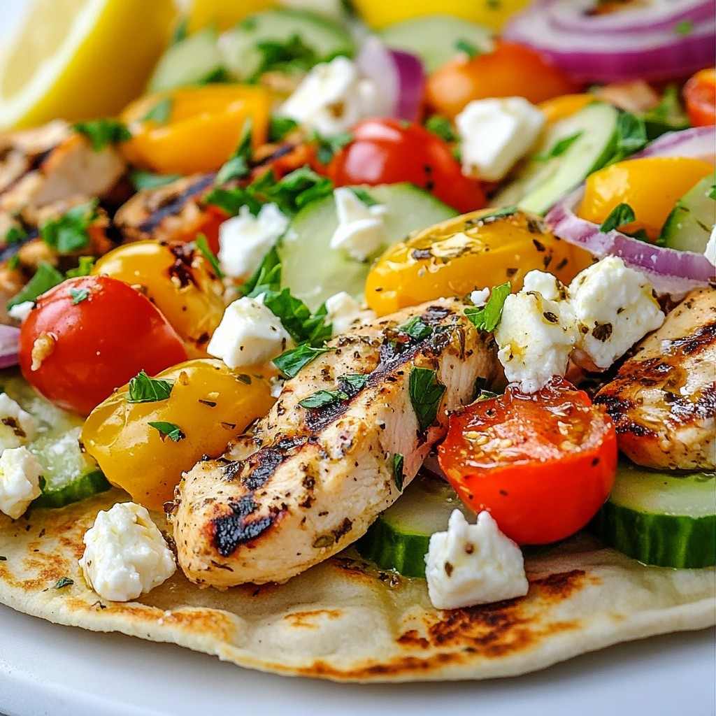 Greek Chicken Flatbread Flavorful and Fresh Recipe