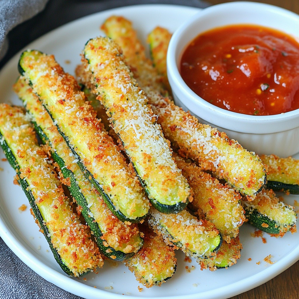 Air Fryer Parmesan Zucchini Fries Crispy and Tasty