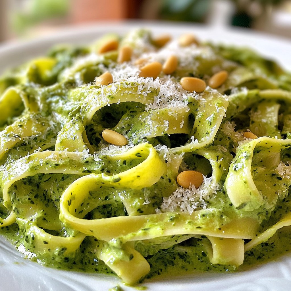 Creamy Green Spinach Pasta Flavorful and Simple Meal