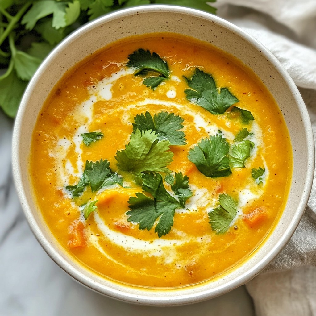 Creamy Carrot Red Lentil Soup Simple and Tasty Meal