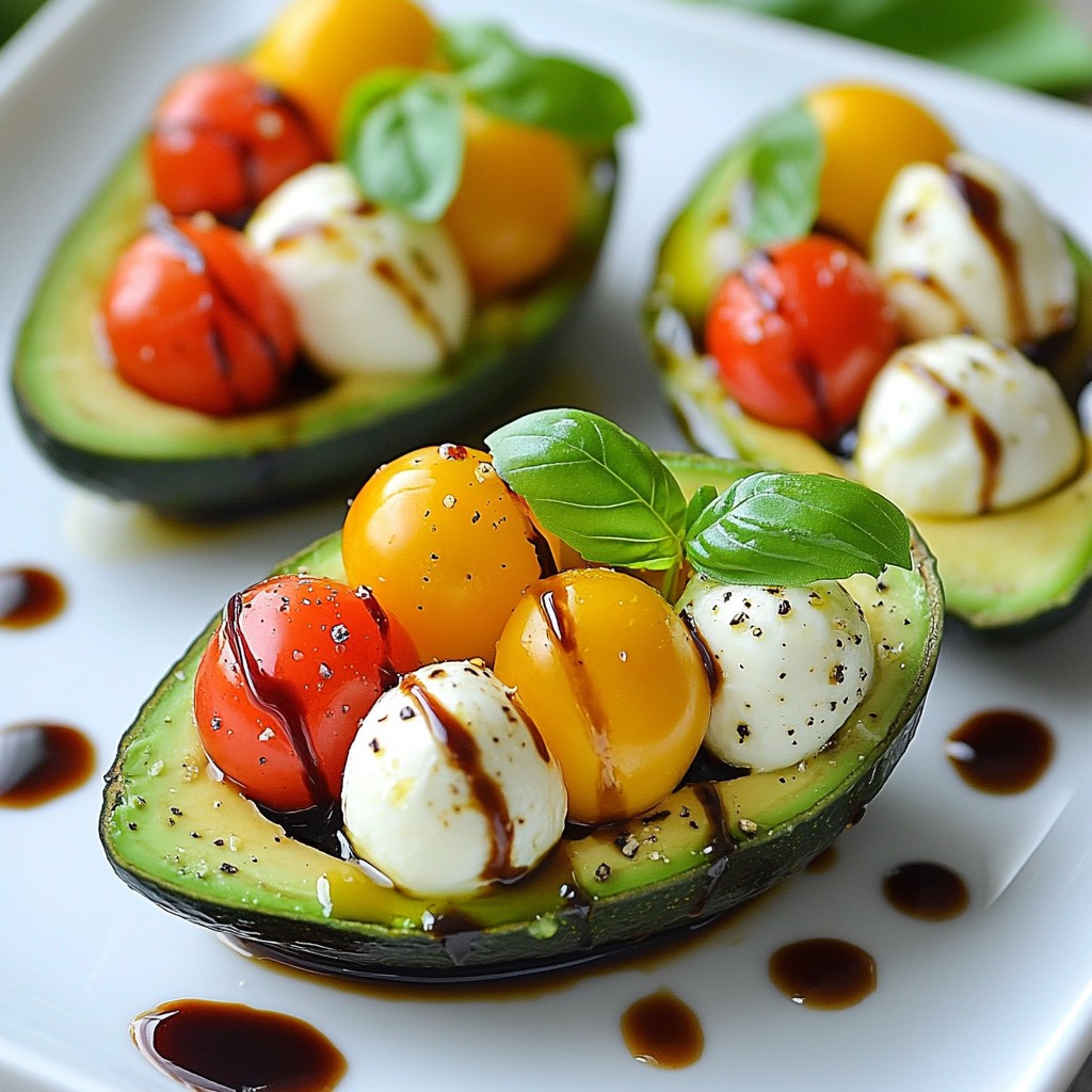 Caprese Stuffed Avocados Fresh and Flavorful Delight