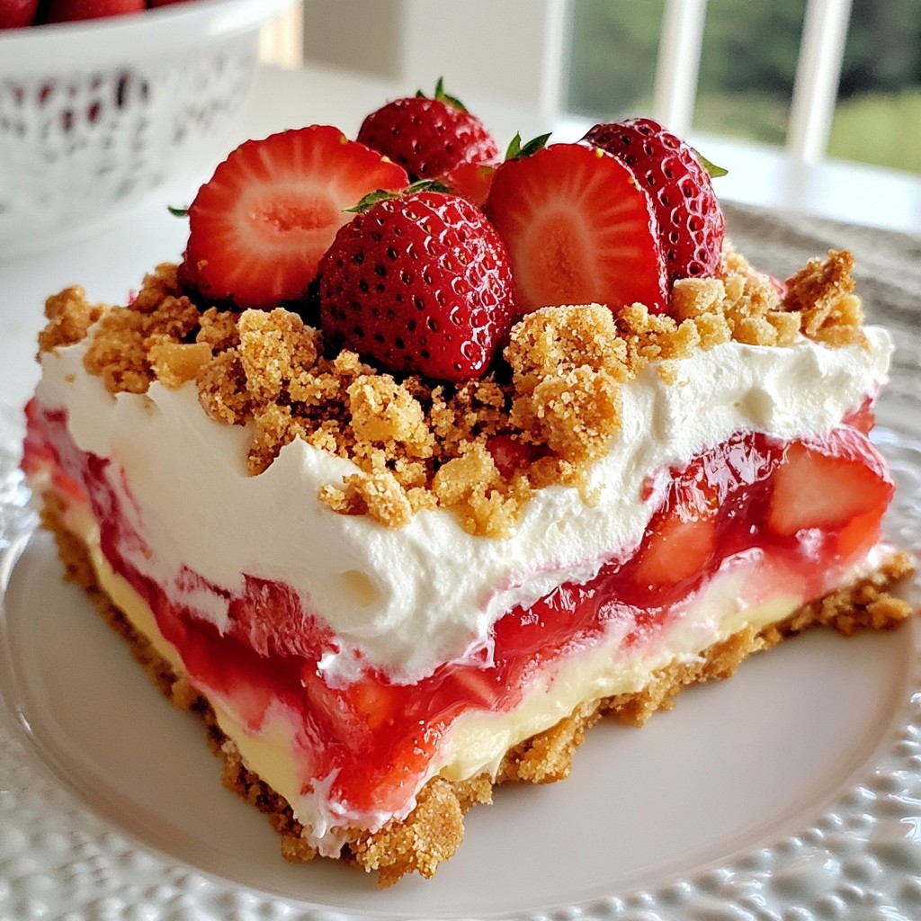 Strawberry Crunch Poke Cake Delightful and Easy Recipe