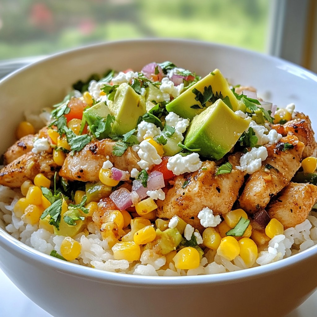 Street Corn Chicken Rice Bowls Tasty and Easy Meal